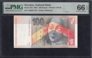 Slovakia, 100 Korun, 2001, Gem UNC 66 EPQ