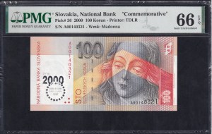 Slovakia, 100 Korun, 2000, Gem UNC 66 EPQ, ''COMMEMORATIVE''
