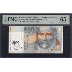 Slovakia, 500 Korun, 2000, Gem UNC 65 EPQ, ''COMMEMORATIVE''