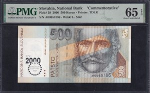 Slovakia, 500 Korun, 2000, Gem UNC 65 EPQ, ''COMMEMORATIVE''