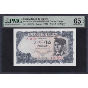 Spain, 500 Pesetas, 1971 (1973), Gem UNC 65 EPQ