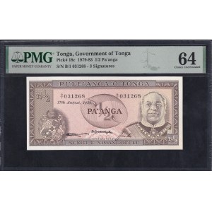 Tonga, 1/2 Pa'anga, 1979-83, Choice UNC 64