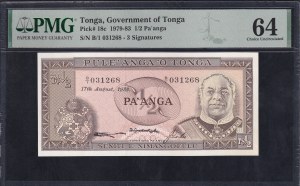 Tonga, 1/2 Pa'anga, 1979-83, Choice UNC 64