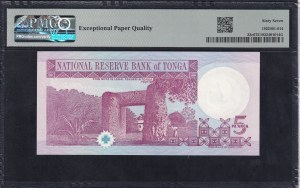 Tonga, 5 Pa'anga, 1995, Superb Gem UNC 67 EPQ