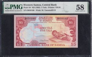 Western Samoa, 5 Tala, 1980, Choice About UNC 58