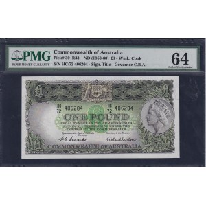 Commonwealth of Australia, 1 Pound, 1953-60, Choice UNC 64