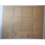 Certificate of Poverty Krakow 1919.
