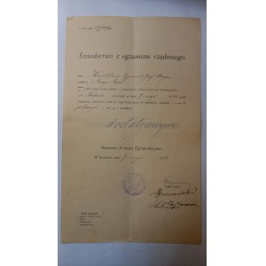 Zeugnis der staatlichen Prüfung 1926.