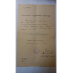 Certificate of government examination 1926.