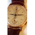 EXACTUS Chronographe Venus 170 gold 750 circa 1950.