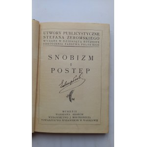Snobismus a pokrok Żeromski 1929 /m.