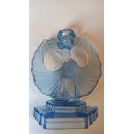 Art Deco Walther & Sohne blue glass candle holder circa 1930.