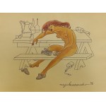 Drunk and naked Maja Berezowska 1956.