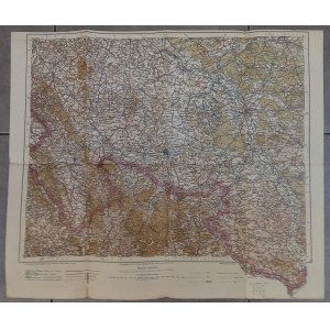 Mapa oblasti Oppeln Opole 1902.