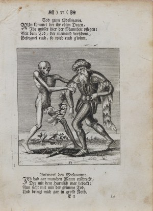 Jacques Antony Chovin (1720-1776) wg Matthäusa Meriana (1593-1650), Taniec śmierci - Szlachic, wyd. Bazylea, 1744