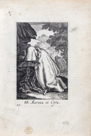 Boëtius Adamsz Bolswert (ok. 1580-1633), Święta Marana i Święta Cyra; z serii: Sacra Eremus Ascetriarum, Antwerpia, 1619 r.