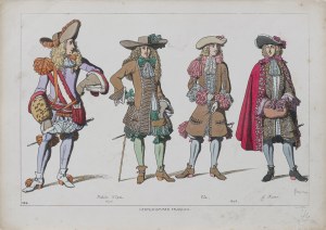 Raphael Jacquemin (1821-1881), Francuscy szlachcice - stroje szermiercze, z: „Ogólna i metodyczna ikonografia strojów...