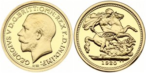 Australia 1 Sovereign 1920 S Copy!