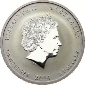 Australia 2 Dollars 2014 P Year of the Horse