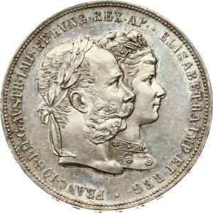 Austria 2 Gulden 1879 Silver Wedding