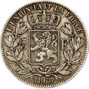 Belgium 5 Francs 1868