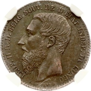 Belgian Congo 50 Centimes 1887 NGC MS 62