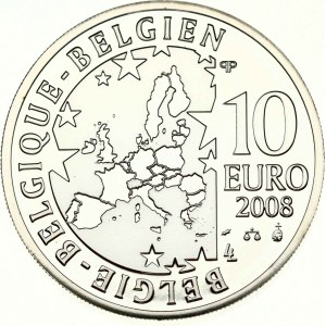 Belgium 10 Euro 2008 100th Anniversary of Maurice Maeterlinck's play 'L'oiseau bleu' - Blue Bird