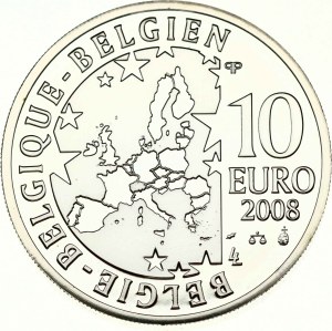 Belgium 10 Euro 2008 100th Anniversary of Maurice Maeterlinck's play 'L'oiseau bleu' - Blue Bird