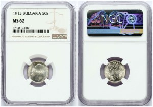 Bulgaria 50 Stotinki 1913 NGC MS 62