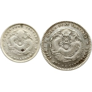 China Kwangtung 10 & 20 Fen ND (1890-1908) Lot of 2 coins