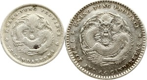 China Kwangtung 10 & 20 Fen ND (1890-1908) Lot of 2 coins