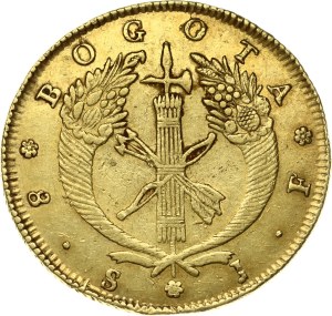 Colombia 8 Escudos 1826 JF