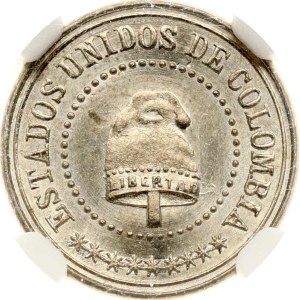 Colombia 2½ Centavos 1881 NGC MS 64