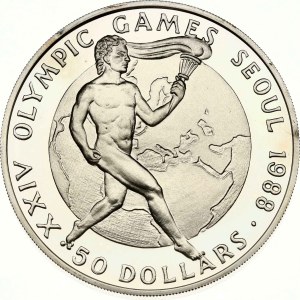 Cook Islands 50 Dollars 1987 PM Summer Olympics
