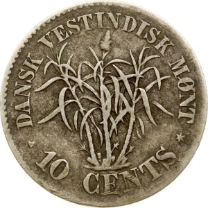 Danish West Indies 10 Cents 1878