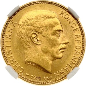 Denmark 20 Kroner 1914 VBP NGC MS 62
