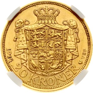 Denmark 20 Kroner 1914 VBP NGC MS 62