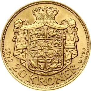 Denmark 20 Kroner 1917 VBP
