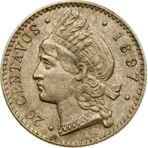 Dominican Republic 20 Centavos 1897 A