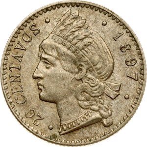 Dominican Republic 20 Centavos 1897 A