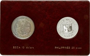 Eastern Caribbean States 10 Dollars 1981 FAO & Philippines 25 Piso 1981 FM FAO Lot of 2 coins