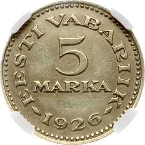 Estonia 5 Marka 1926 (RR) NGC UNC DETAILS