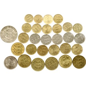 Estonia 5 Senti - 2 Krooni 1930-2008 Lot of 29 coins
