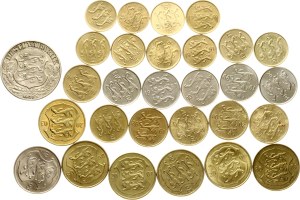 Estonia 5 Senti - 2 Krooni 1930-2008 Lot of 29 coins