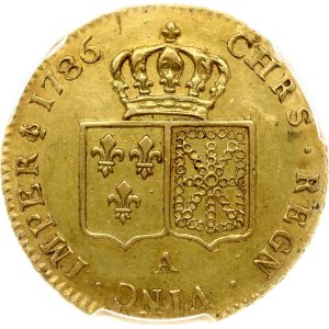 France 2 Louis d'Or 1786 A Paris PCGS AU Detail