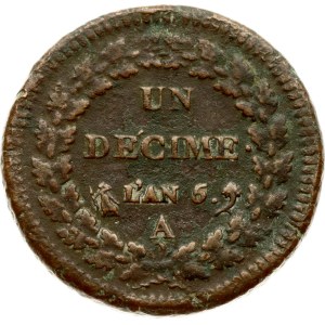 France 1 Decime 5 (1796) A