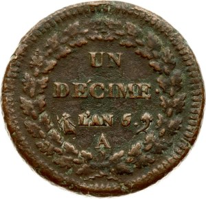France 1 Decime 5 (1796) A