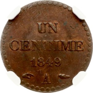 France 1 Centime 1849 A MS 62 RB