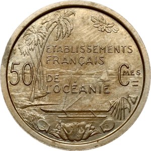 France Overseas French Polynesia French Settlements of Oceania 50 Centimes 1949 Essai