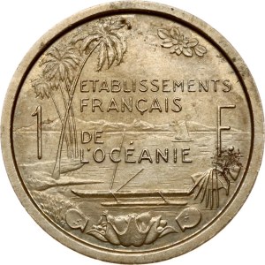 France Overseas French Polynesia French Settlements of Oceania 1 Franc 1949 Essai